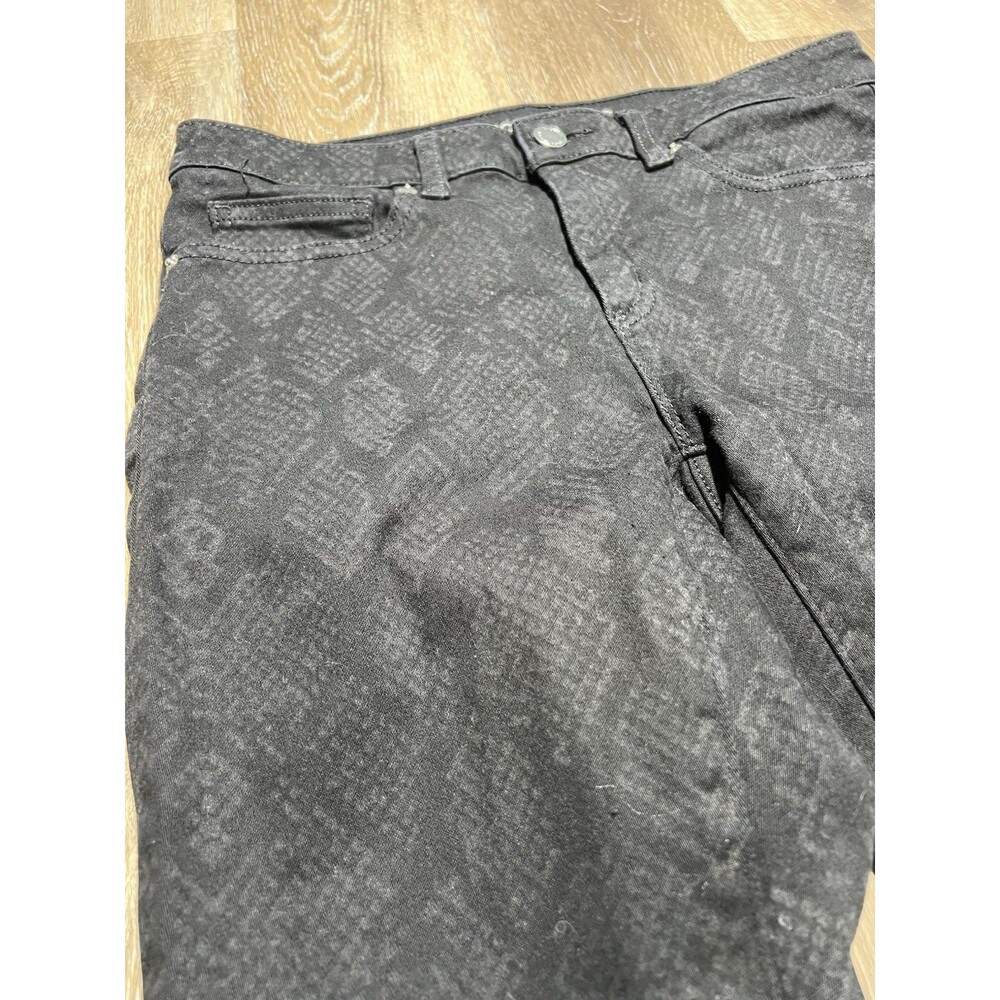 Michael Kors Snake Print Izzy Skinny Mid-Rise Jeans in Black